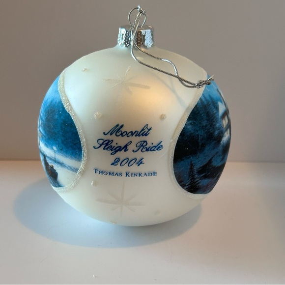 Thomas Kinkade Moonlit Sleigh Ride 2004 Ornament - Picture 4 of 11